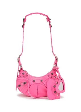 -----------BALENCIAGA  ---- ------------PINK ----Le Cagole XS Arena Lamb Leather Shoulder Bag --