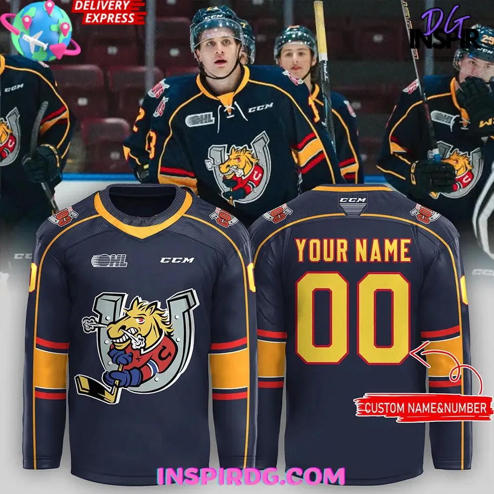-Barrie Colts New Uniform 2024-25 Black Hockey Jersey