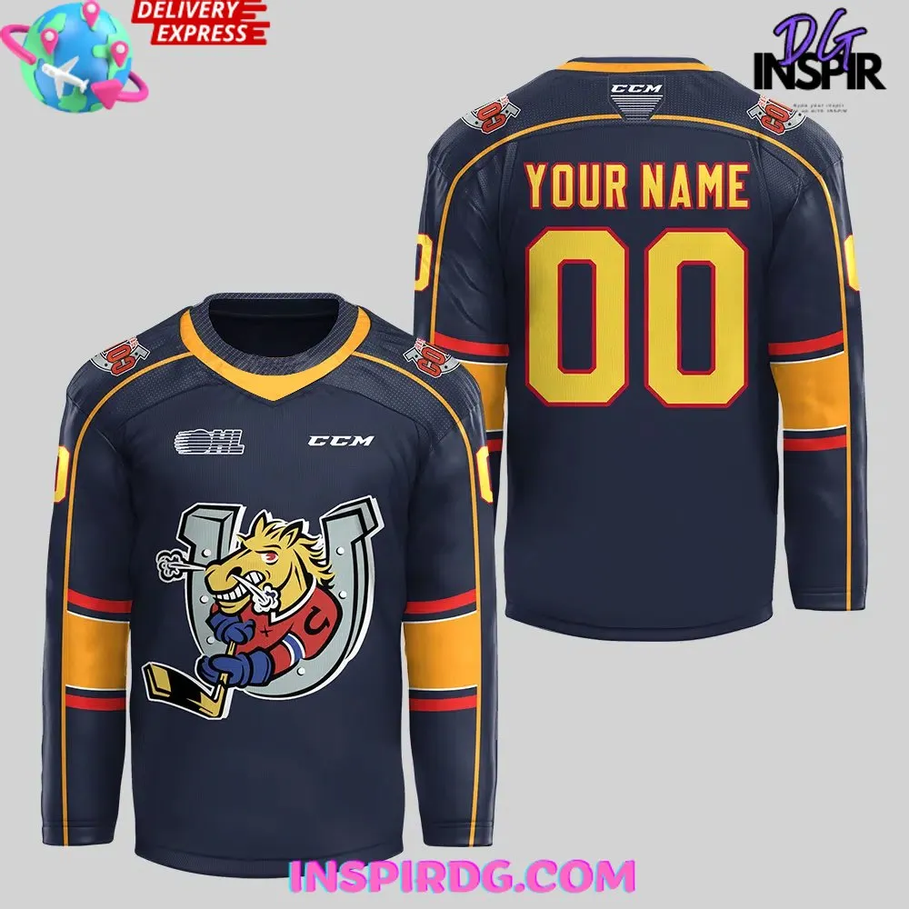 -Barrie Colts New Uniform 2024-25 Black Hockey Jersey