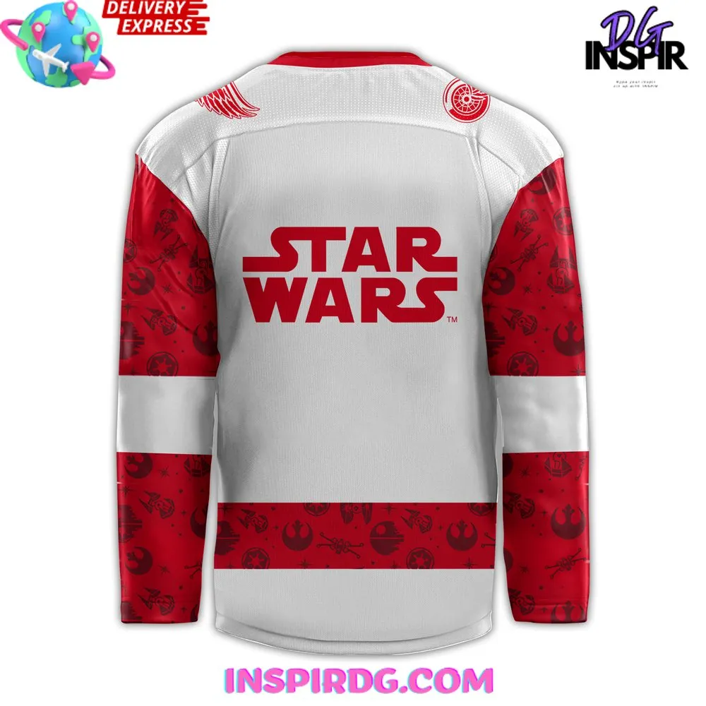 -Detroit Red Wings x Star Wars Night 2024 Hockey Jersey