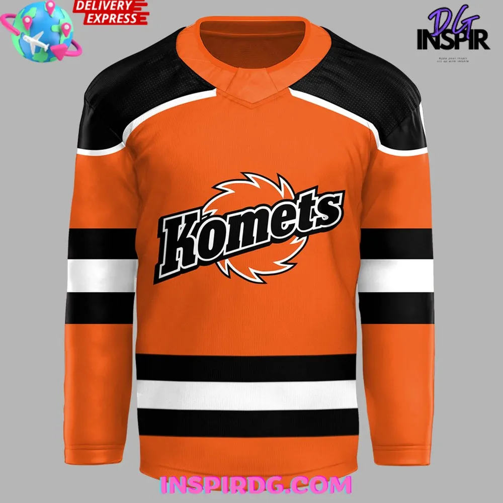 -Fort Wayne Komets 2024 Orange Hockey Jersey