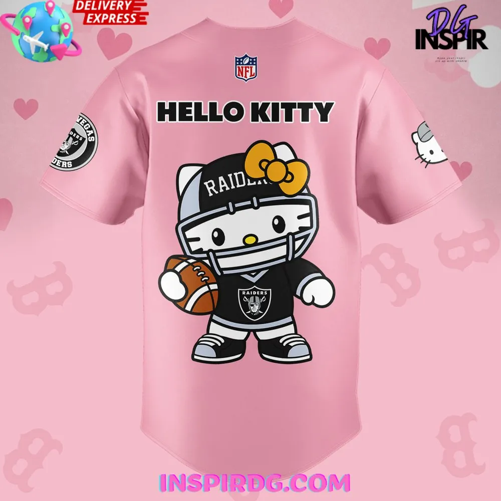 -Las Vegas Raiders x Hello Kitty 2024 Baseball Jersey