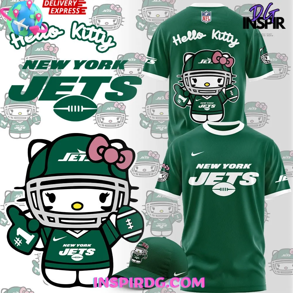 -New York Jets x Hello Kitty 2024 T-Shirt