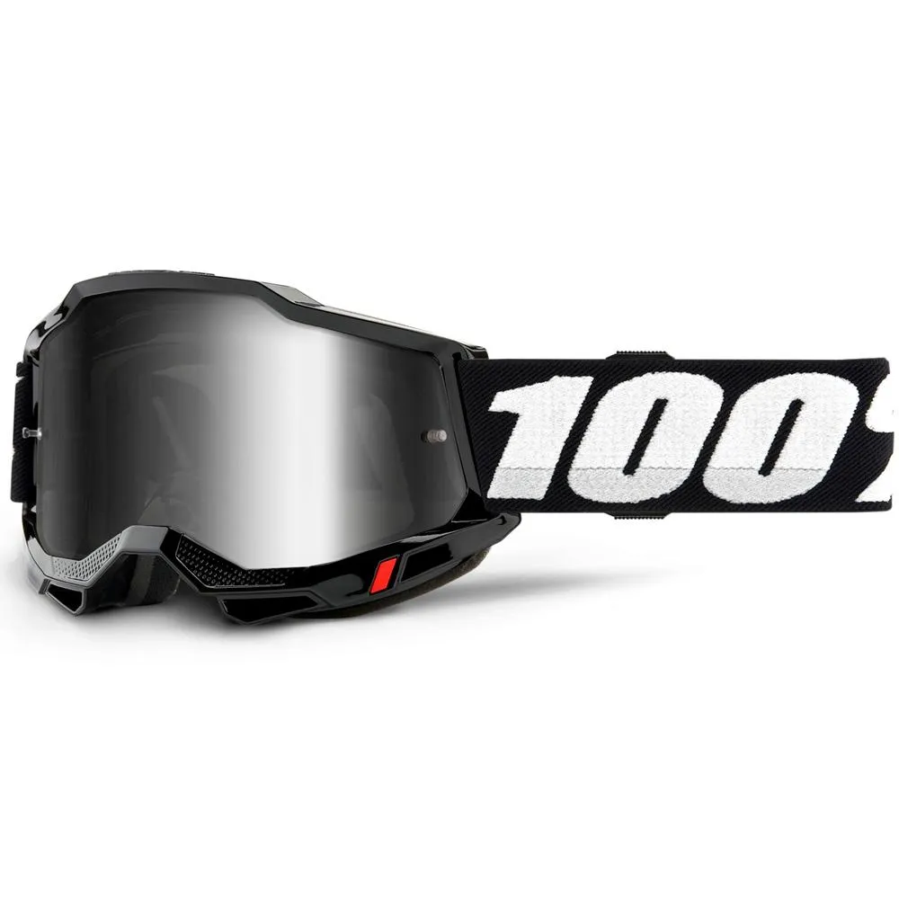 100% - Accuri 2 Black W/ Mirrored Lens Goggles