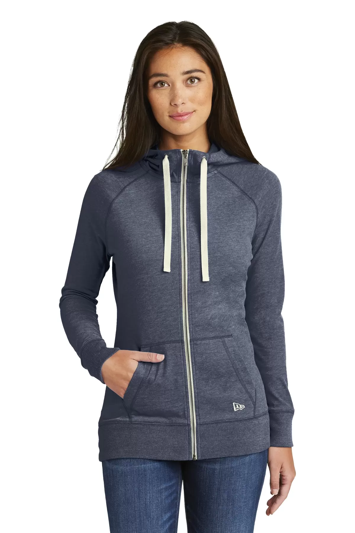 1001 LNEA122 New Era  Ladies Sueded Cotton Full-Zip Hoodie SKU: LNEA122