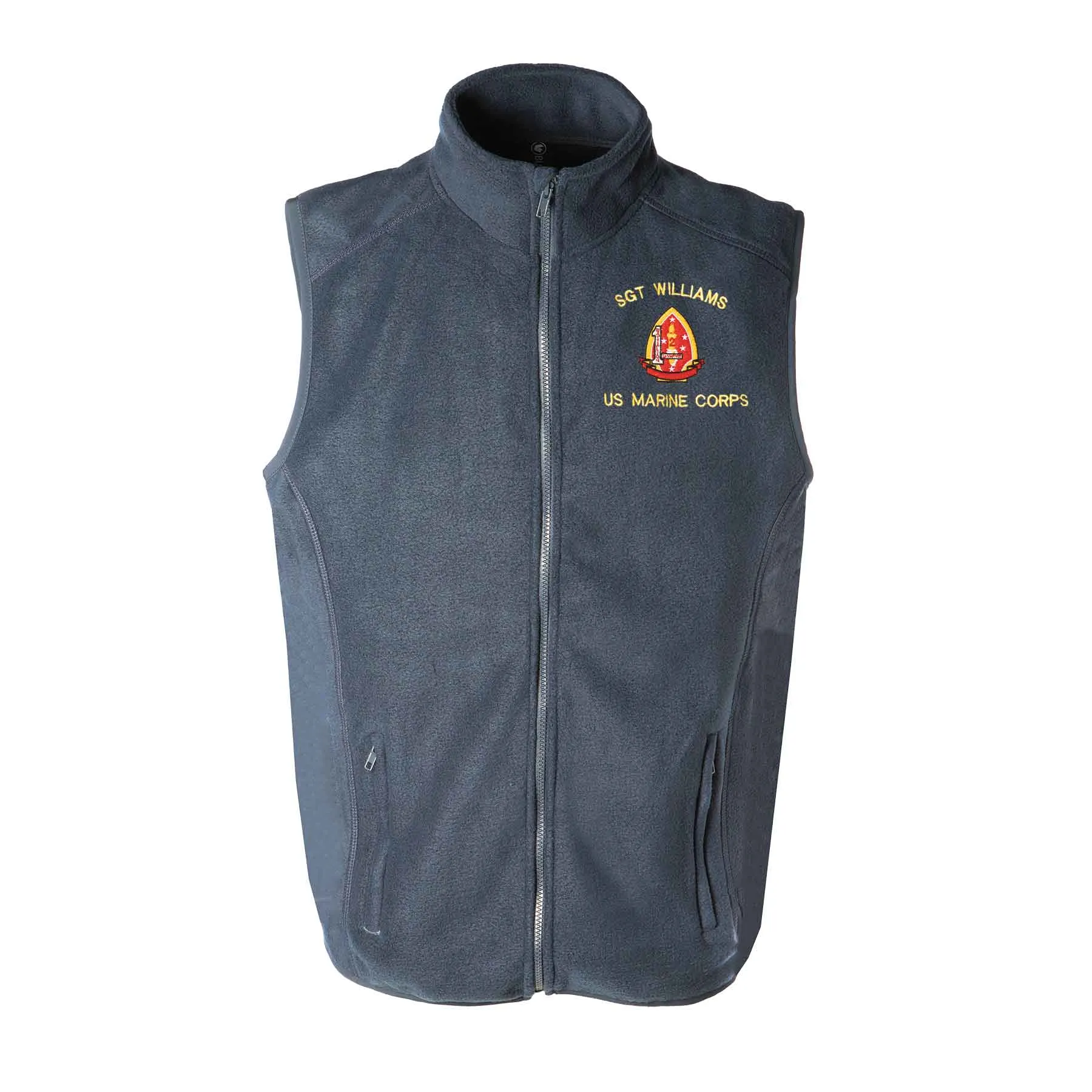 1st Battalion 2nd Marines Embroidered Fleece Vest