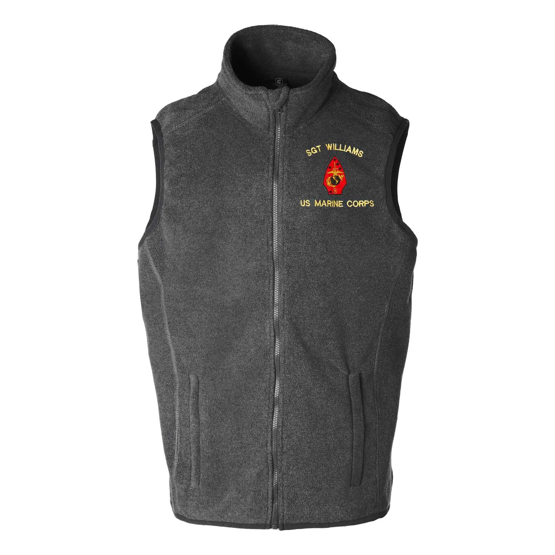 1st Battalion 8th Marines Embroidered Fleece Vest