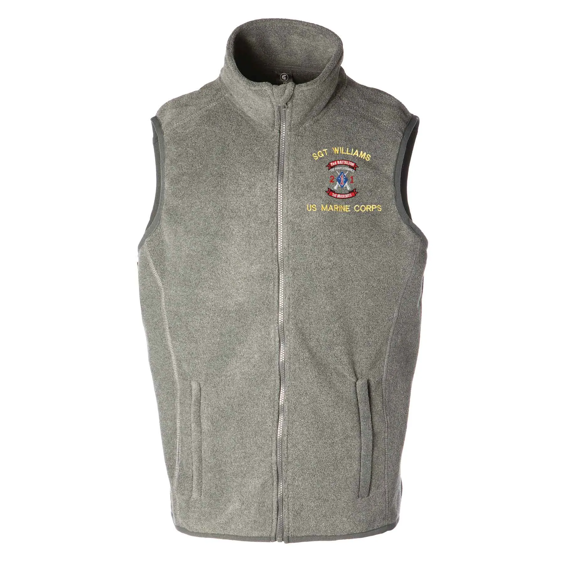 2nd Battalion 1st Marines Embroidered Fleece Vest