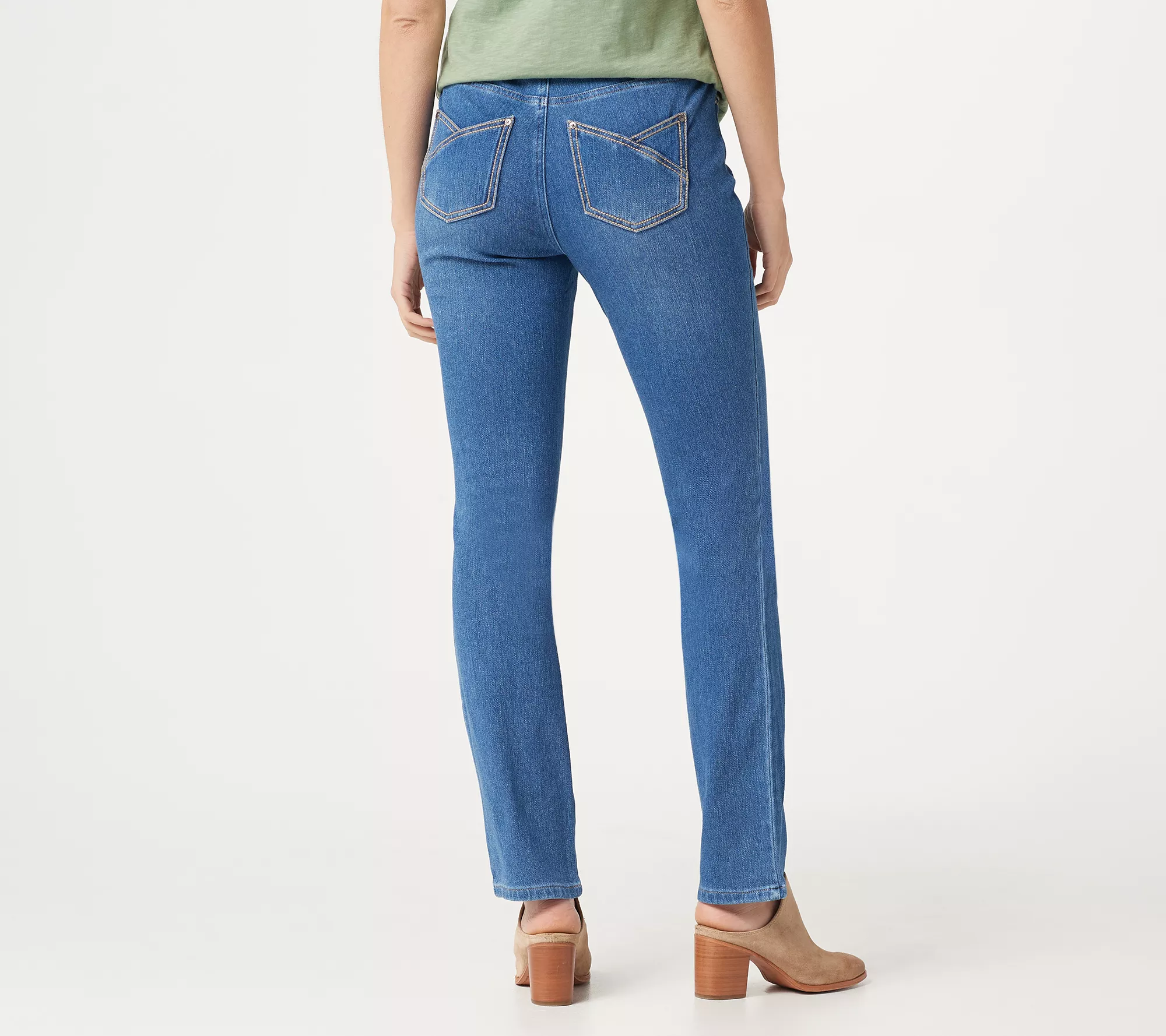 "As Is" Belle by Kim Gravel Regular Tulip Pocket Jeans