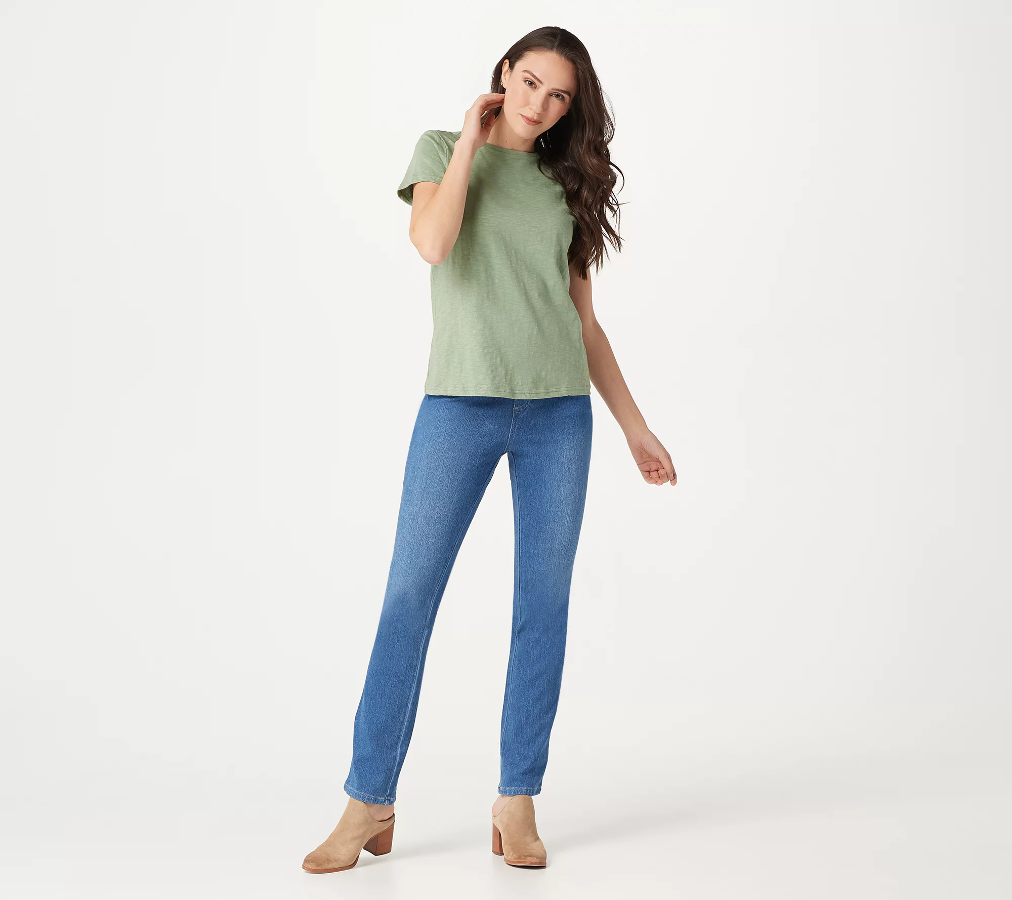 "As Is" Belle by Kim Gravel Regular Tulip Pocket Jeans