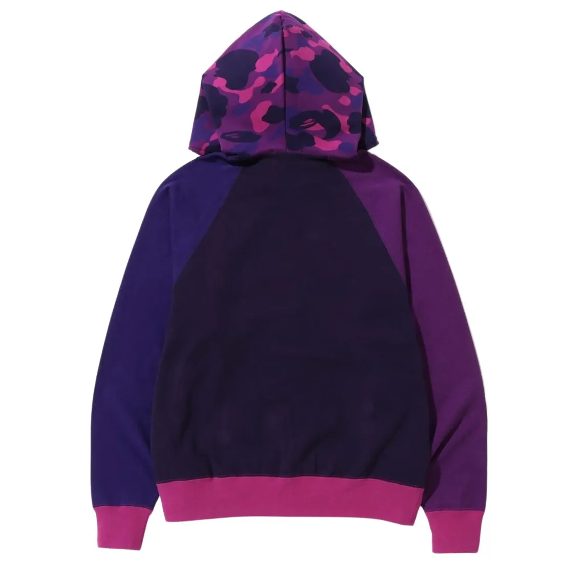 A Bathing Ape Men Color Camo Relaxed Fit Full Zip Hoodie (purple)