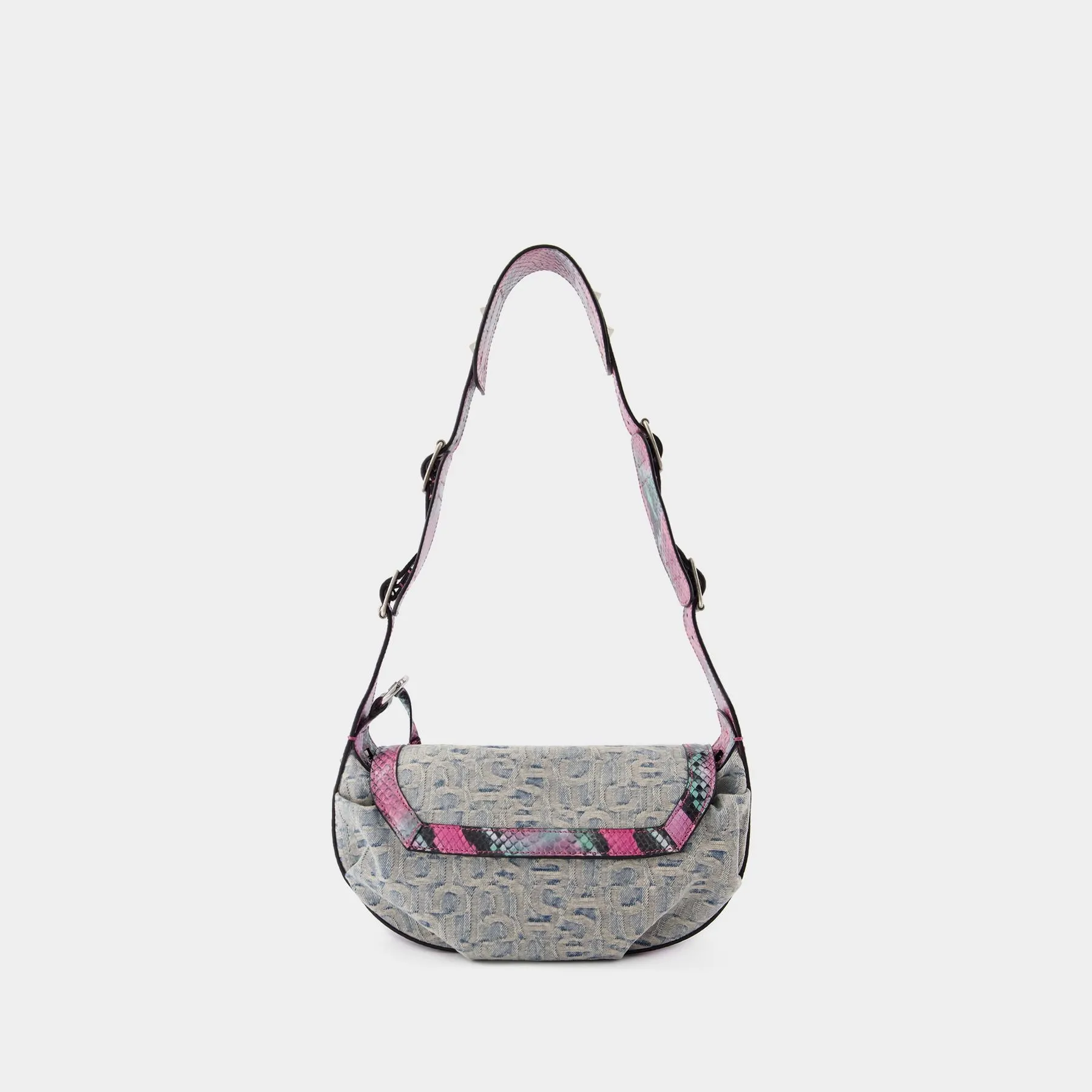 Acne Studios  Alog Monogram Shoulder Bag - Acne Studios - Leather  - Blue/Pink