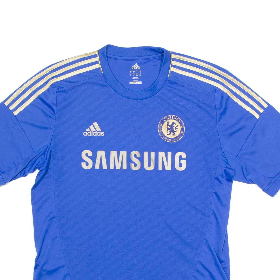 ADIDAS CHELSEA FC Mens Football Shirt Jersey Blue Crew Neck L
