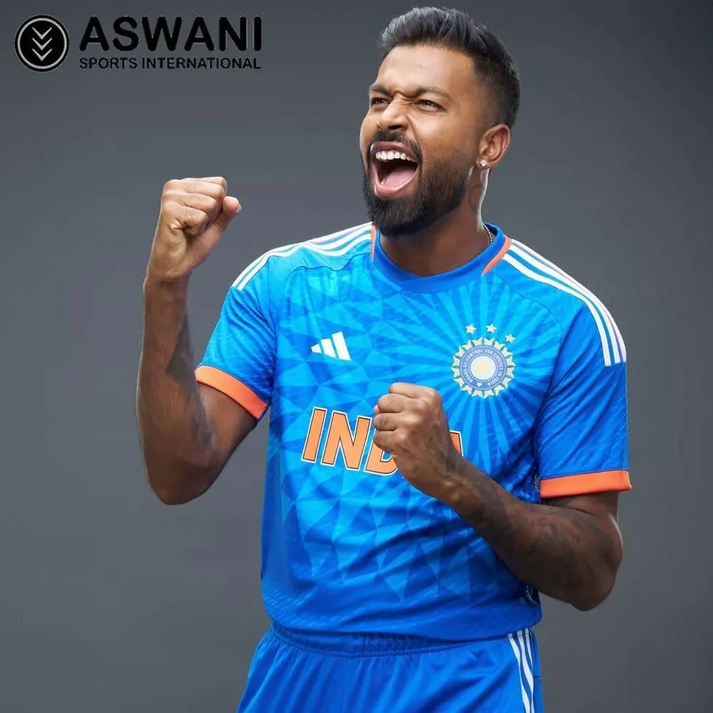 adidas India Match Jersey, Mens T20 Player Edition Cricket Shirt 2023