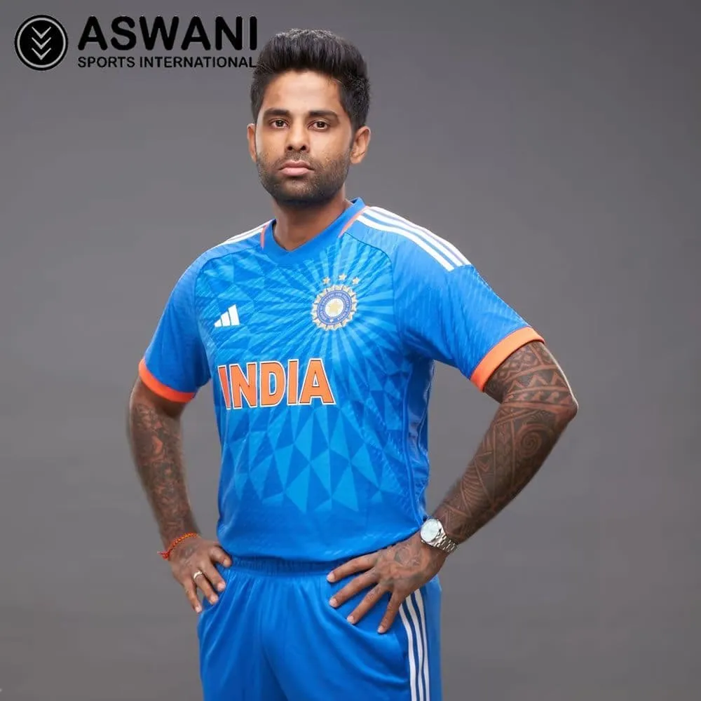 adidas India Match Jersey, Mens T20 Player Edition Cricket Shirt 2023