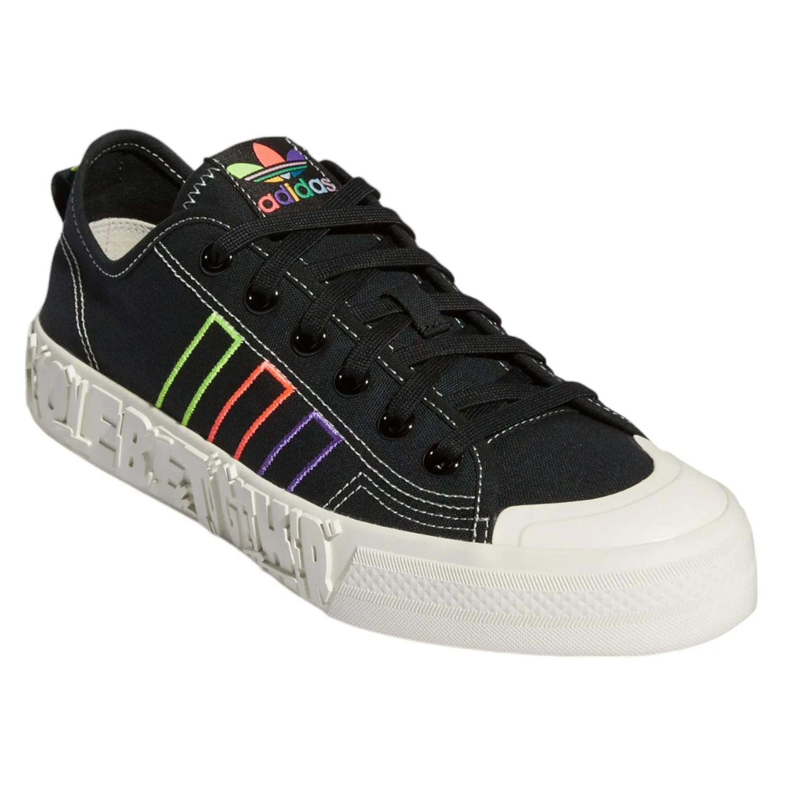 adidas Originals Nizza Pride Shoes - Core Black / Off White