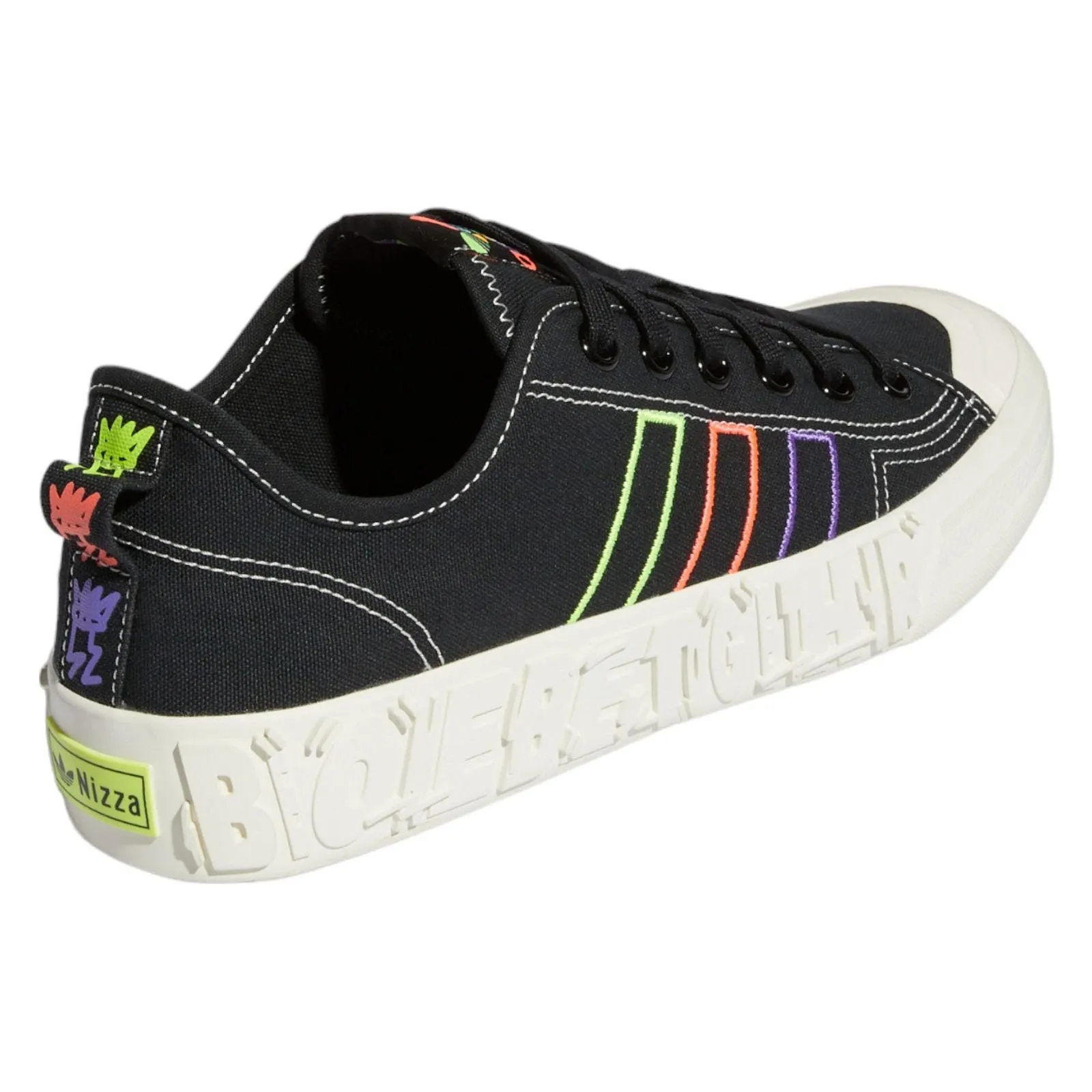 adidas Originals Nizza Pride Shoes - Core Black / Off White