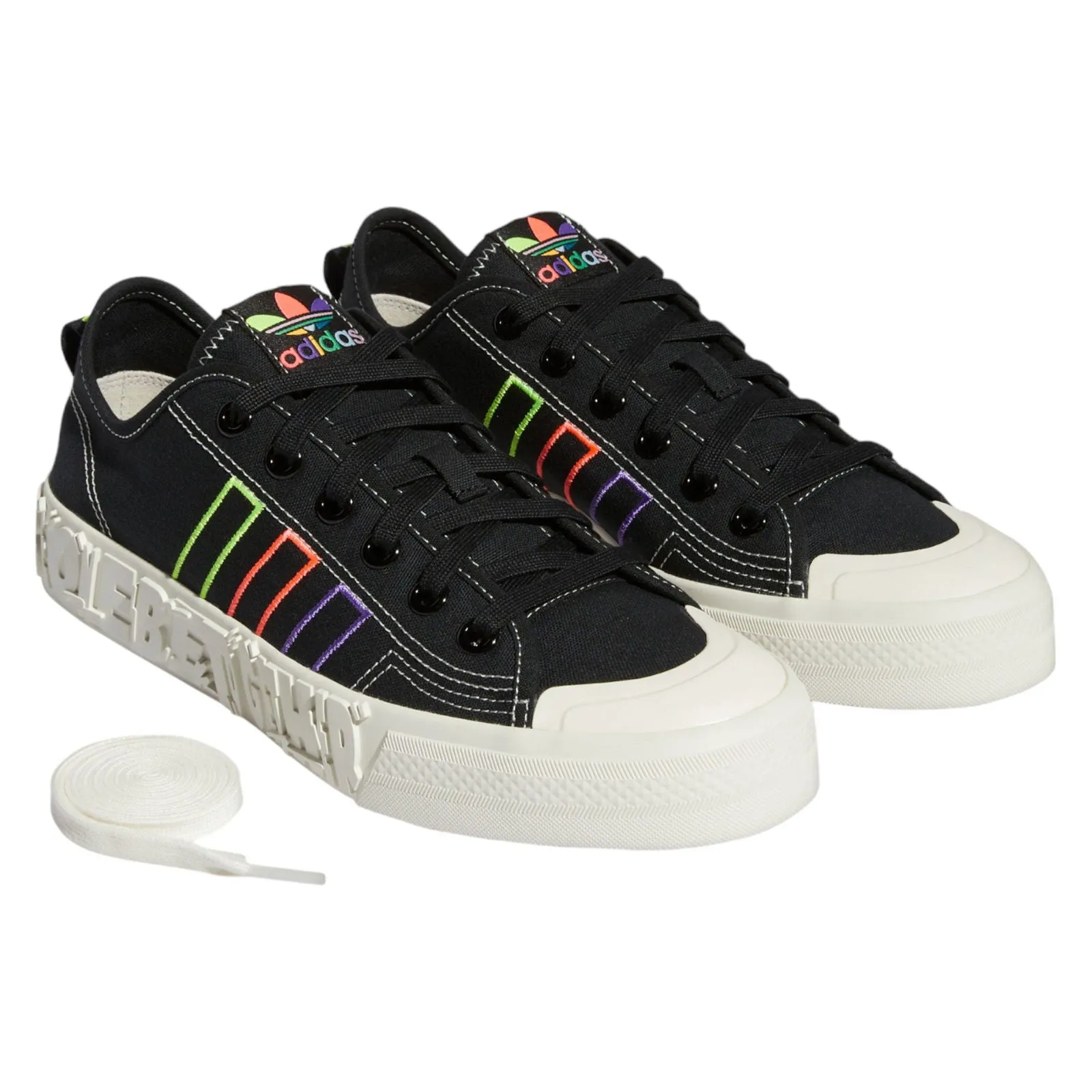 adidas Originals Nizza Pride Shoes - Core Black / Off White