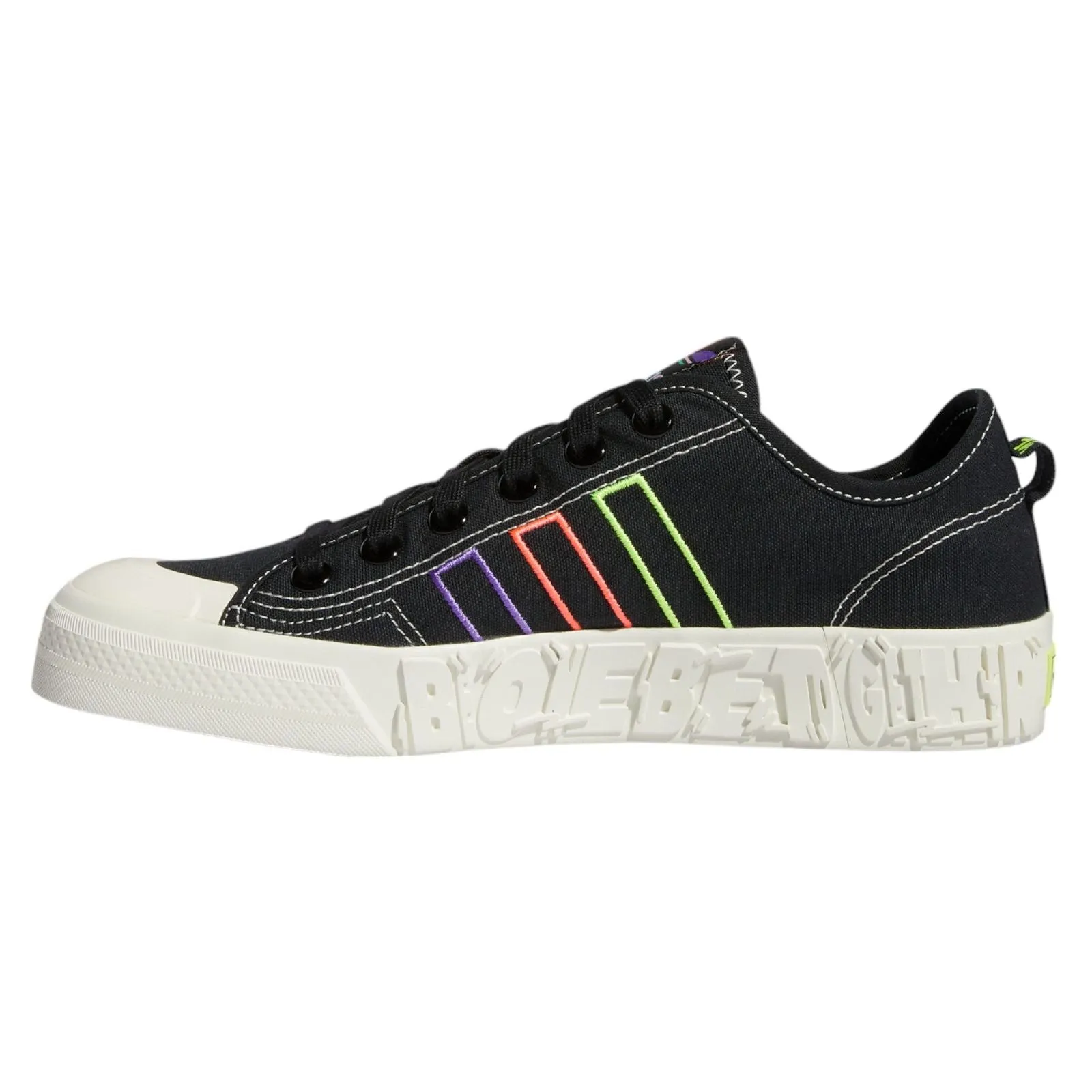 adidas Originals Nizza Pride Shoes - Core Black / Off White