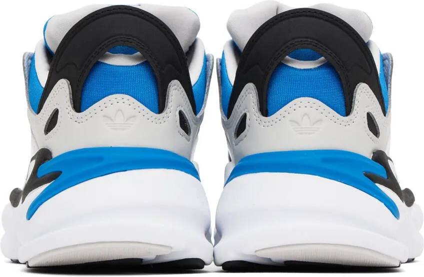 Adidas Originals White & Blue Ozmorph Sneakers