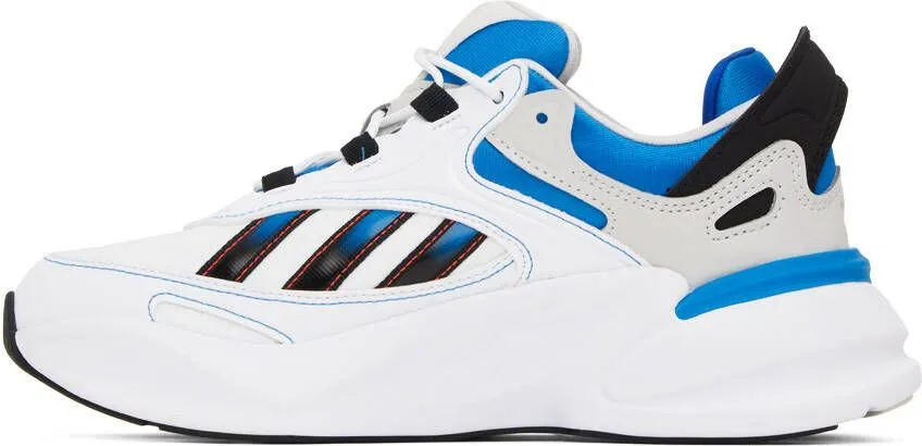 Adidas Originals White & Blue Ozmorph Sneakers