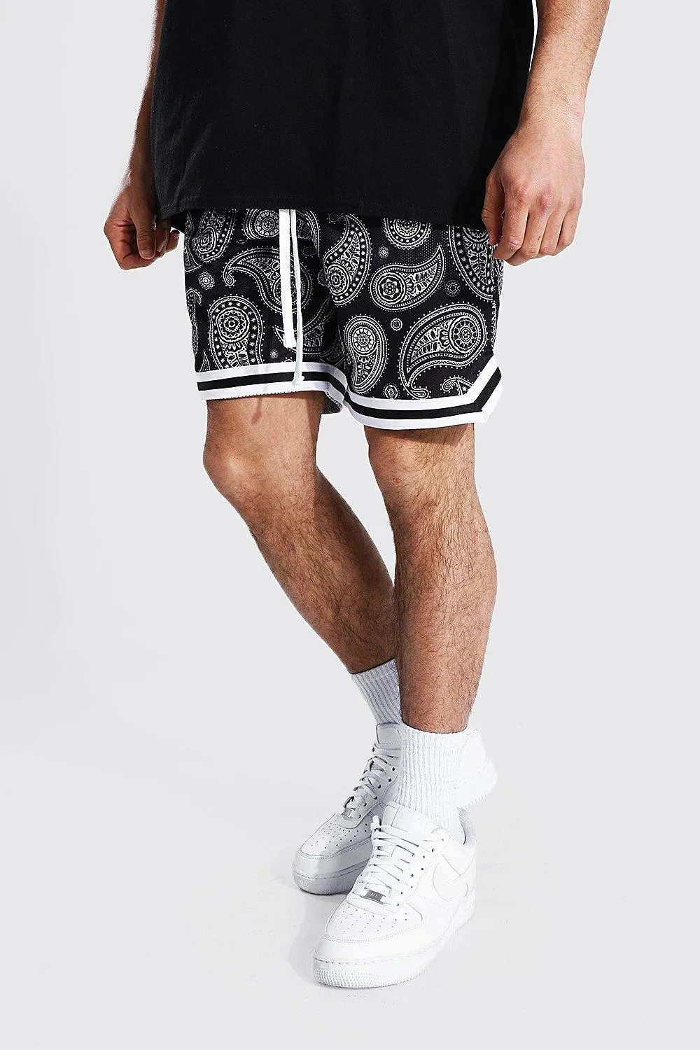 Airtex Bandana Basketball Shorts With Tape