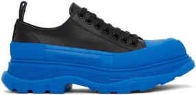 Alexander McQueen Black & Blue Tread Slick Low Sneakers