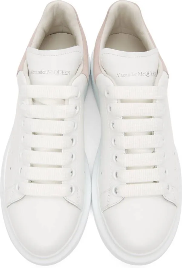 Alexander McQueen White & Pink Oversized Sneakers