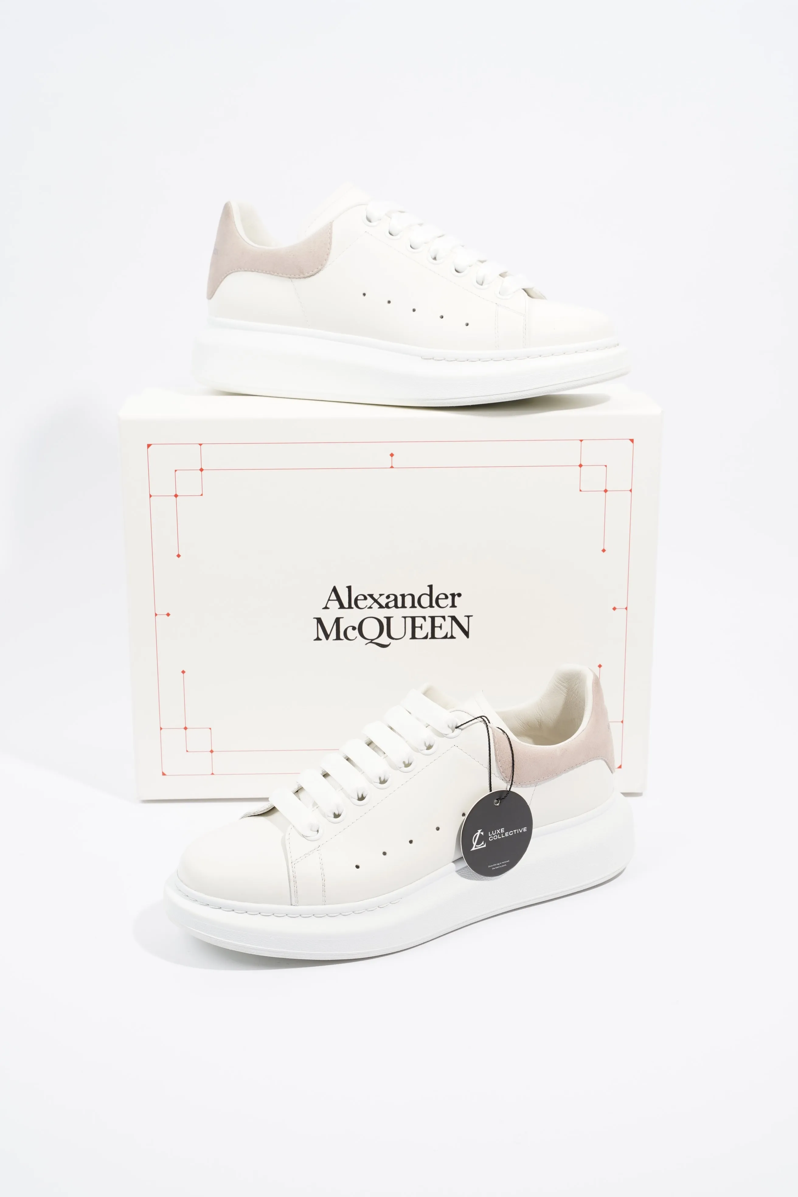 Alexander McQueen Womens Oversized Sneakers White / Pink Tab EU 39 / UK 6