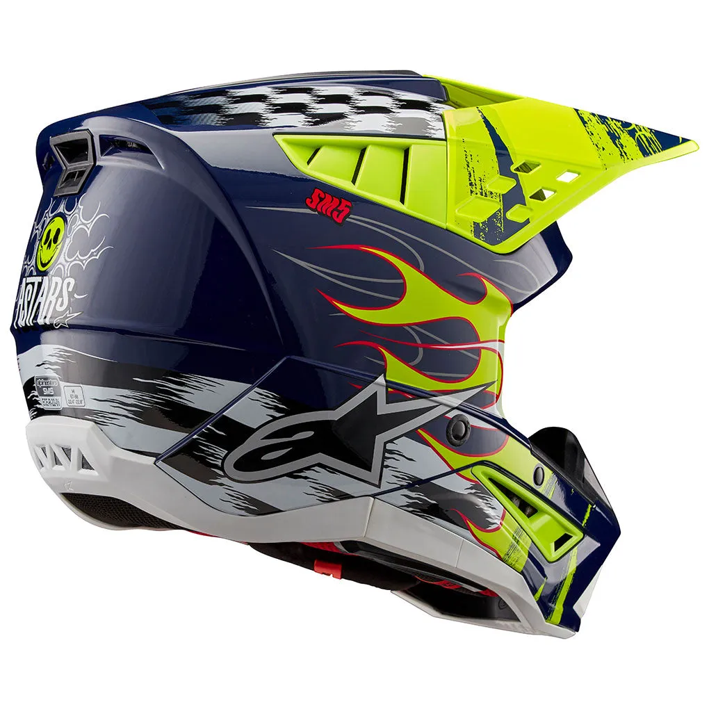 Alpinestars - 2024 SM5 Rash Navy/Yellow Helmet