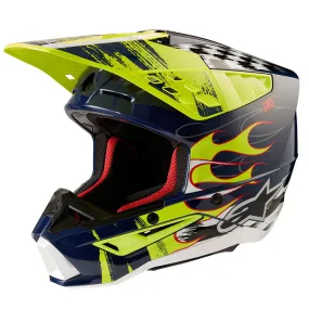 Alpinestars - 2024 SM5 Rash Navy/Yellow Helmet