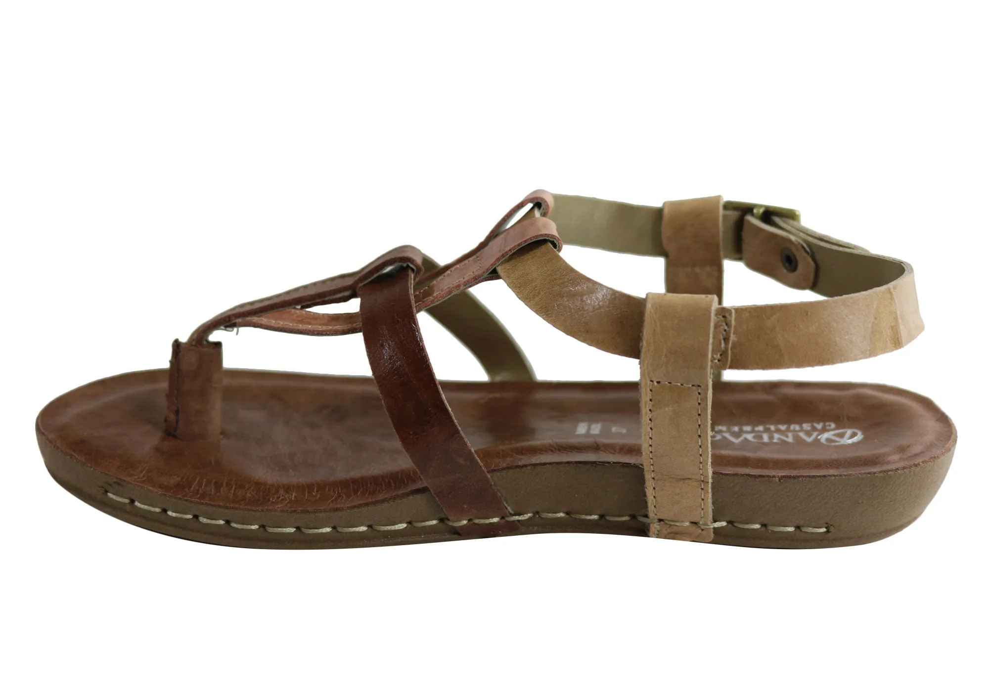 Andacco Botany Womens Comfortable Leather Sandals Made In Brazil