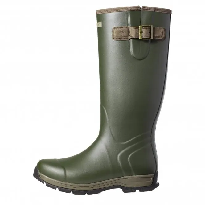 ARIAT Burford Insulated Rubber Wellington Boot Olive & Free Boot Jack