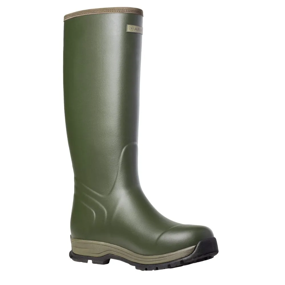 ARIAT Burford Insulated Rubber Wellington Boot Olive & Free Boot Jack