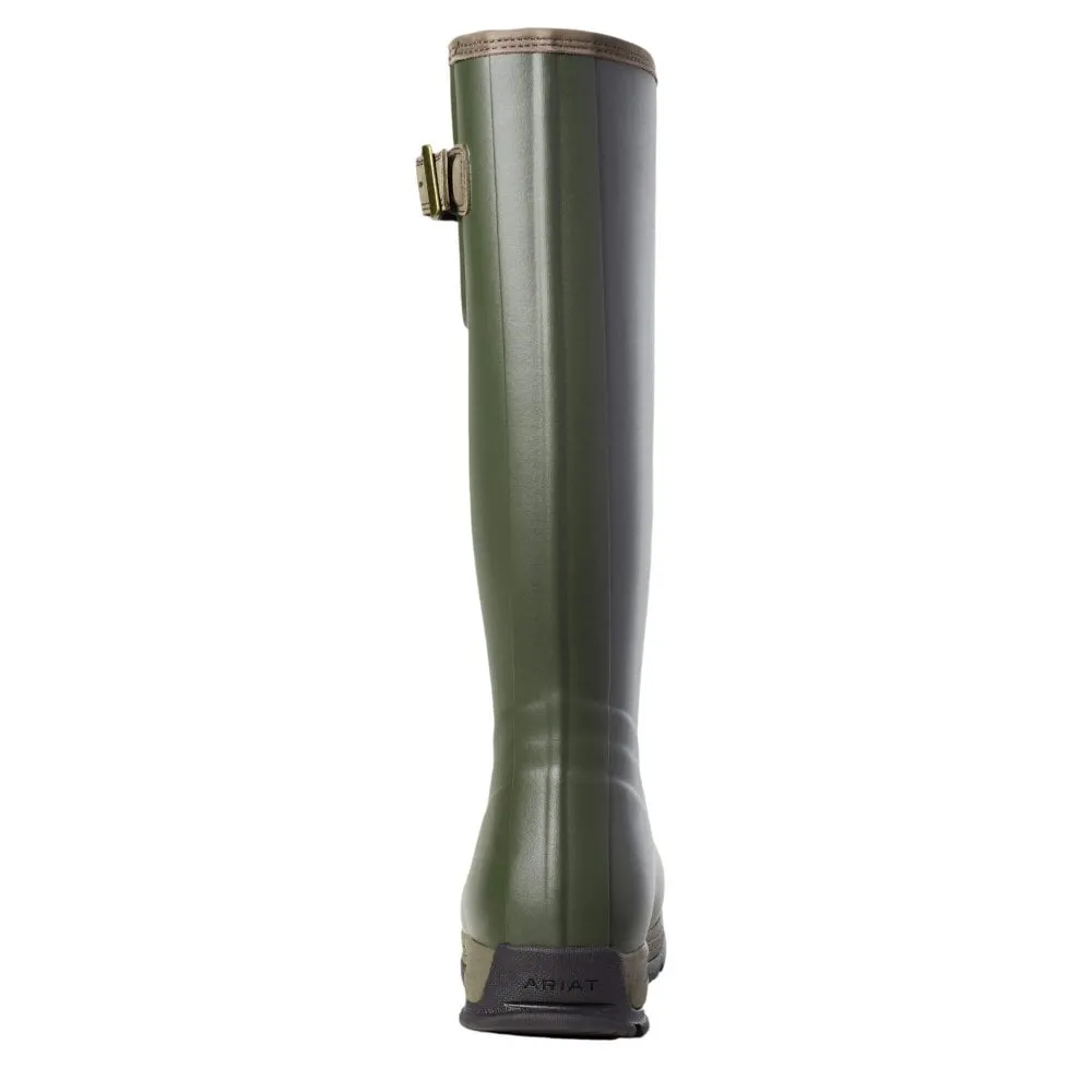 ARIAT Burford Insulated Rubber Wellington Boot Olive & Free Boot Jack