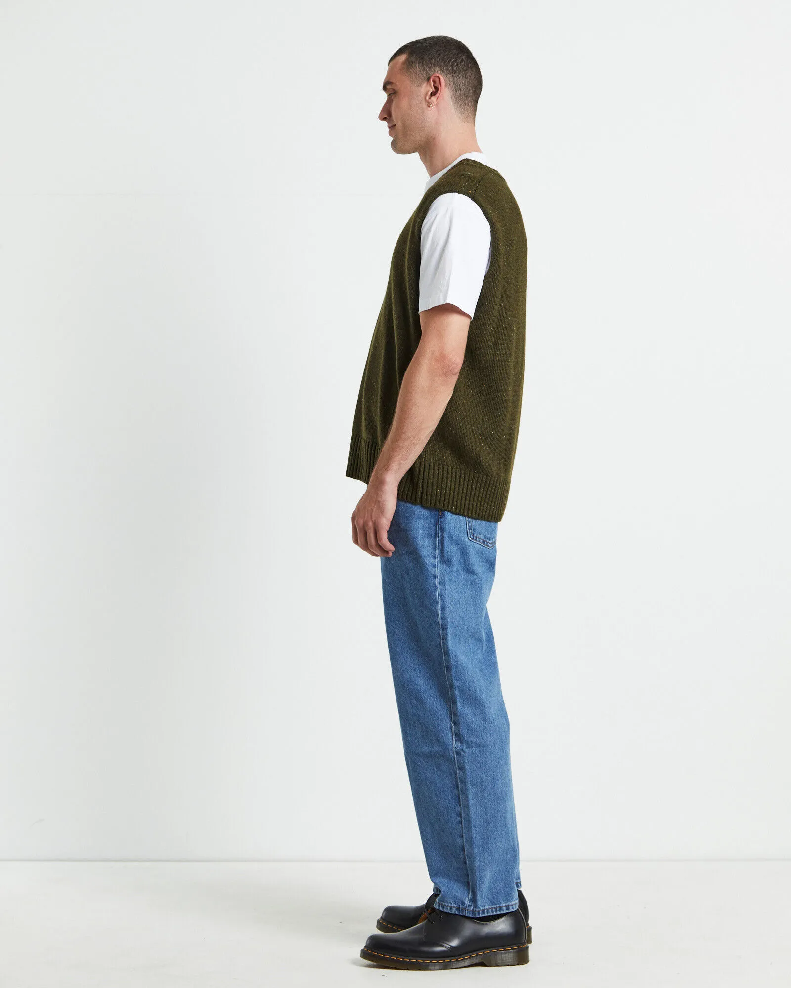 Arvust Sunday Knitted Box Vest Olive