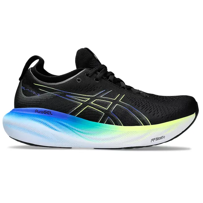 Asics Men’s GEL-Nimbus 25 Black/Glow Yellow