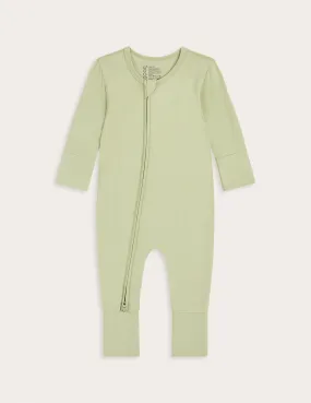 Baby Long Sleeve Romper - Sage