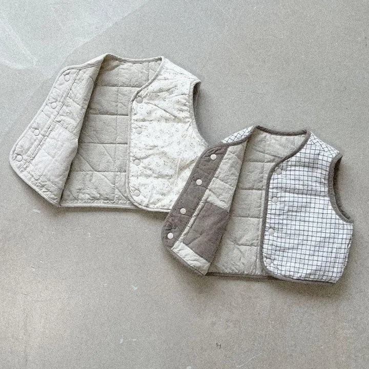 Baby Reversible Quilted Vest (3-8y) -2 Colors