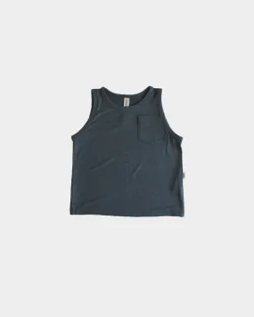 Babysprouts Pocket Tank - Dusty Blue