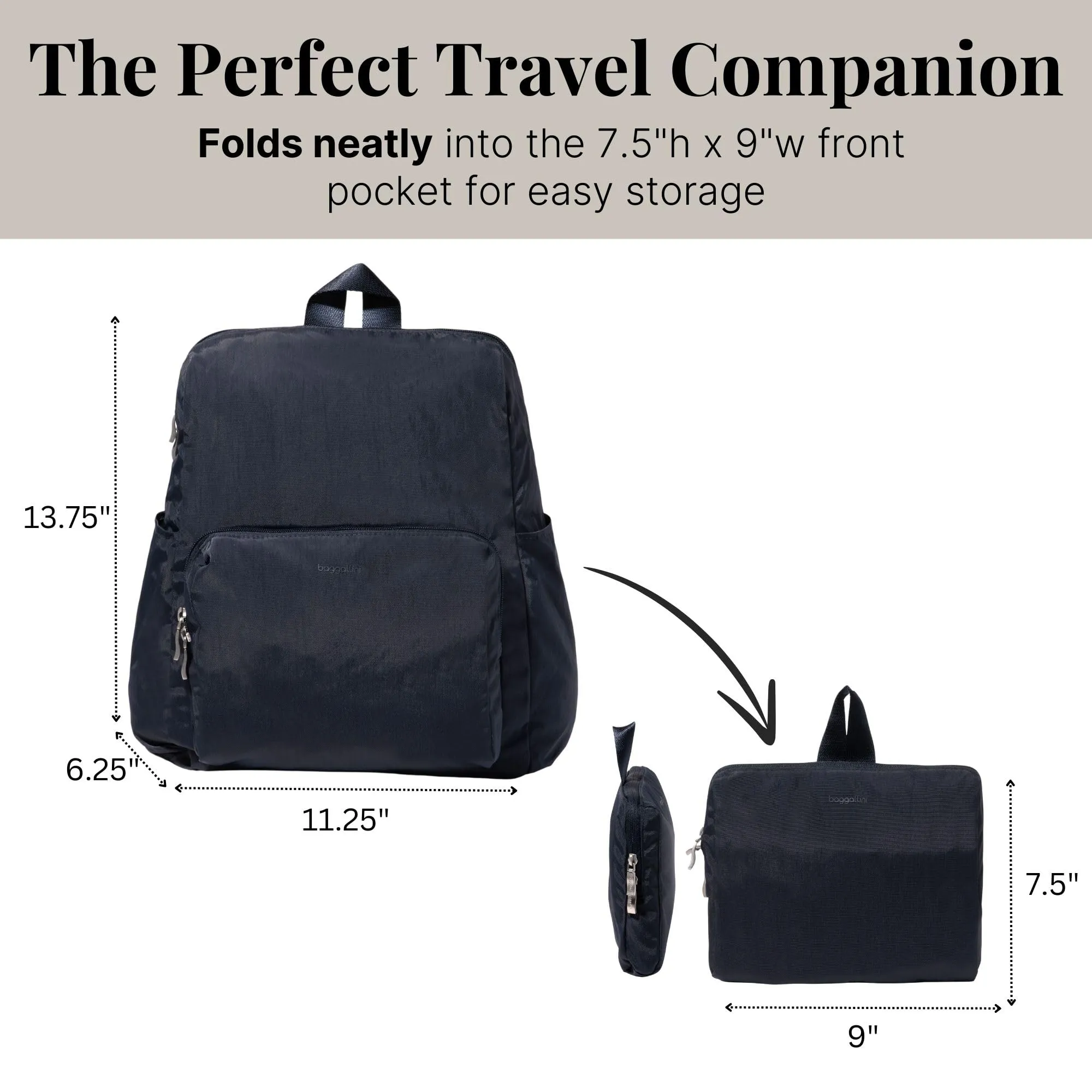 Baggallini Baggallini Women's Carryall Packable Backpack