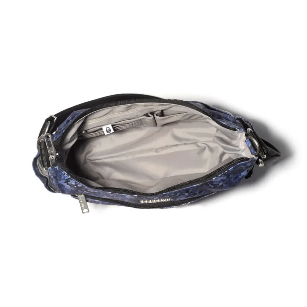 Baggallini Securtex Free Time Indigo Petal Crossbody Bag (Women's)