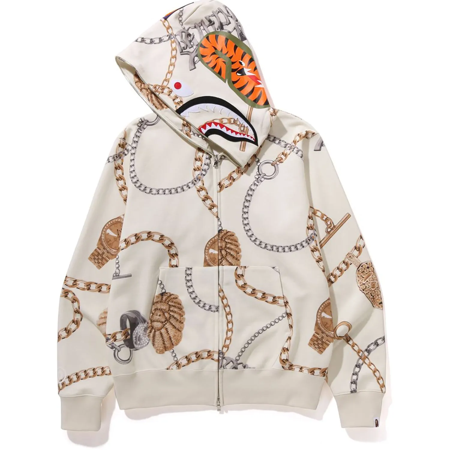 BAPE JEWELS SHARK FULL ZIP HOODIE MENS