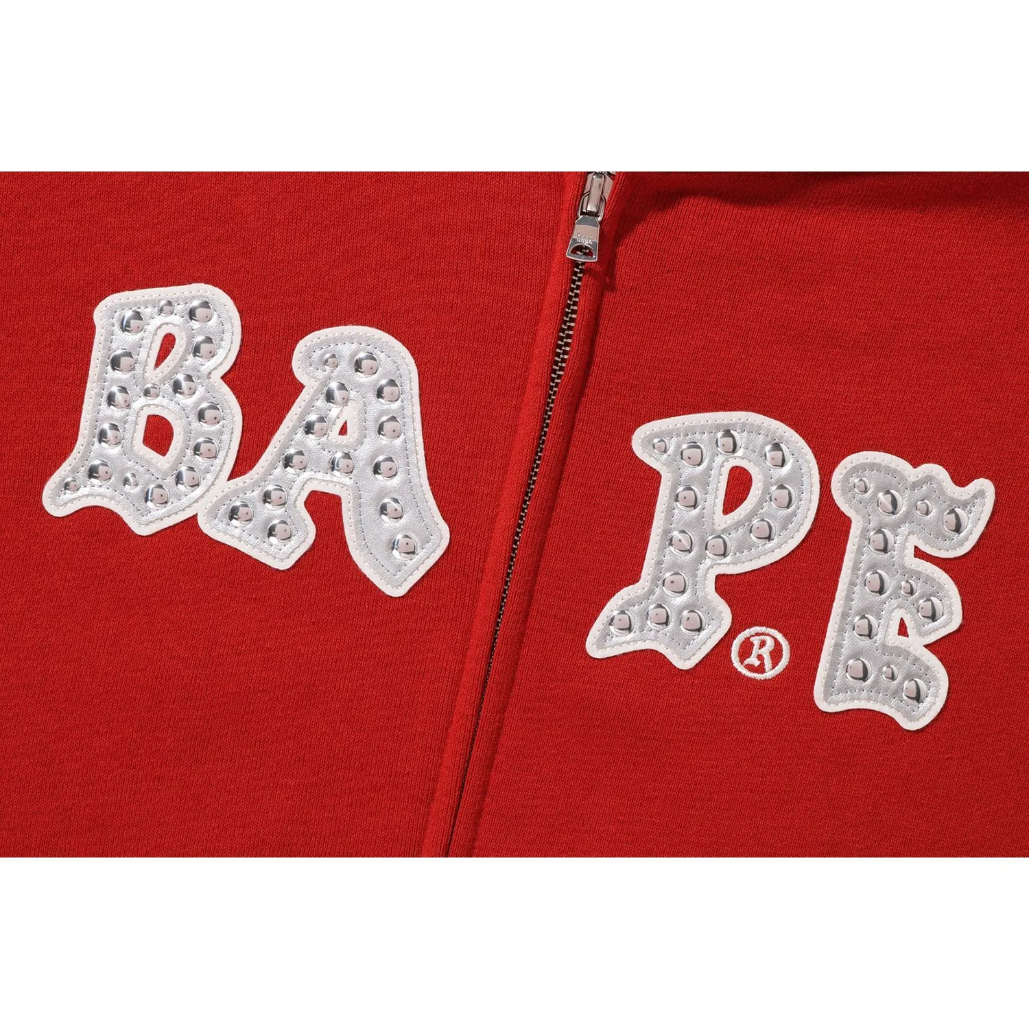 BAPE STUDDED OVERSIZED FULL ZIP HOODIE LADIES