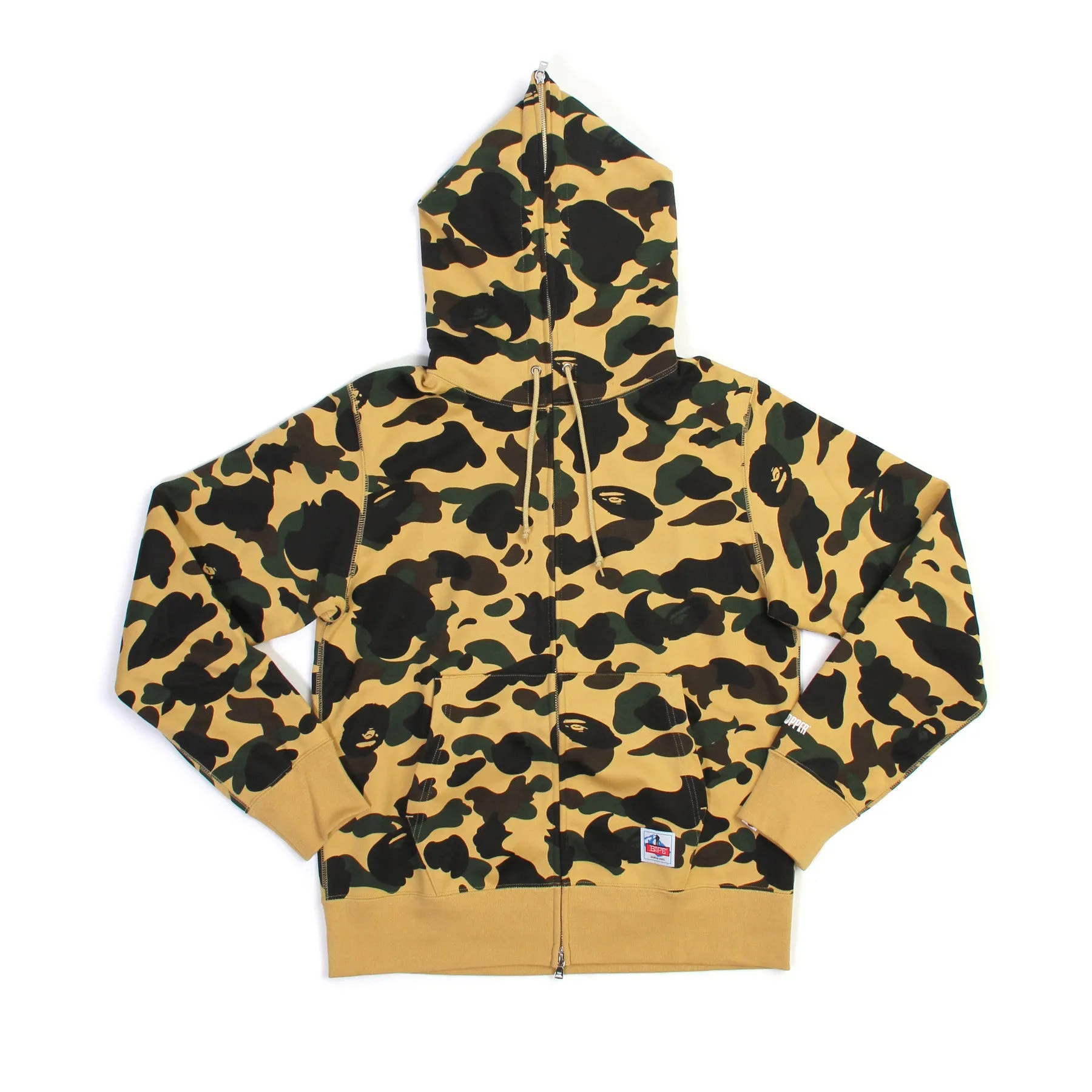 BAPE Wind Stopper 1st Camo Full Zip Hoodie (Yellow Camo)