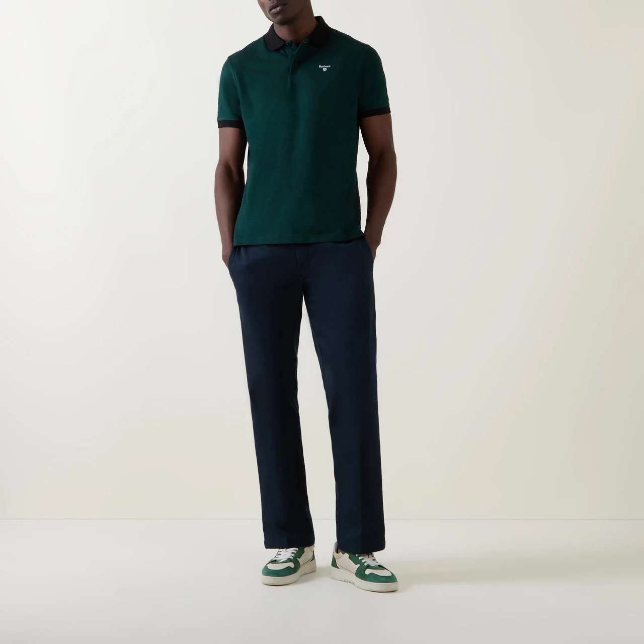 BARBOUR Logo Embroidery Polo Shirt - Green