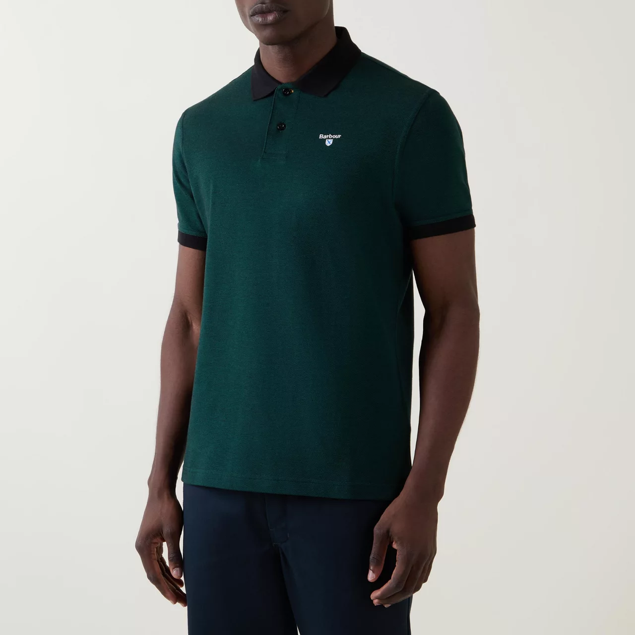 BARBOUR Logo Embroidery Polo Shirt - Green