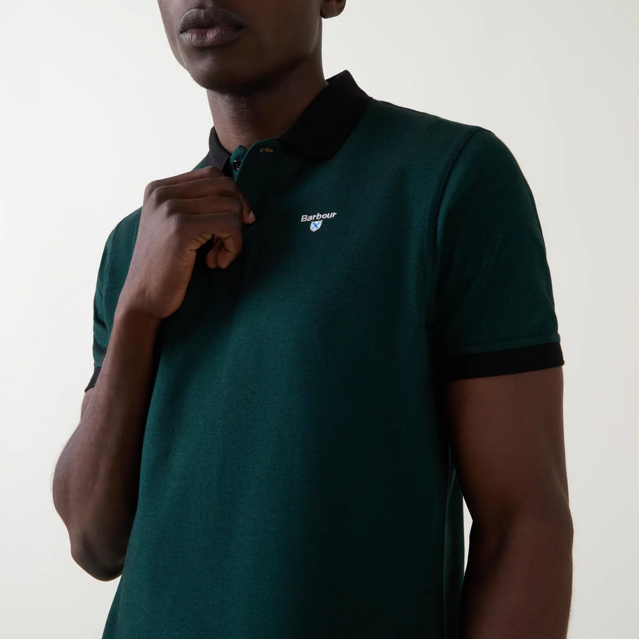 BARBOUR Logo Embroidery Polo Shirt - Green