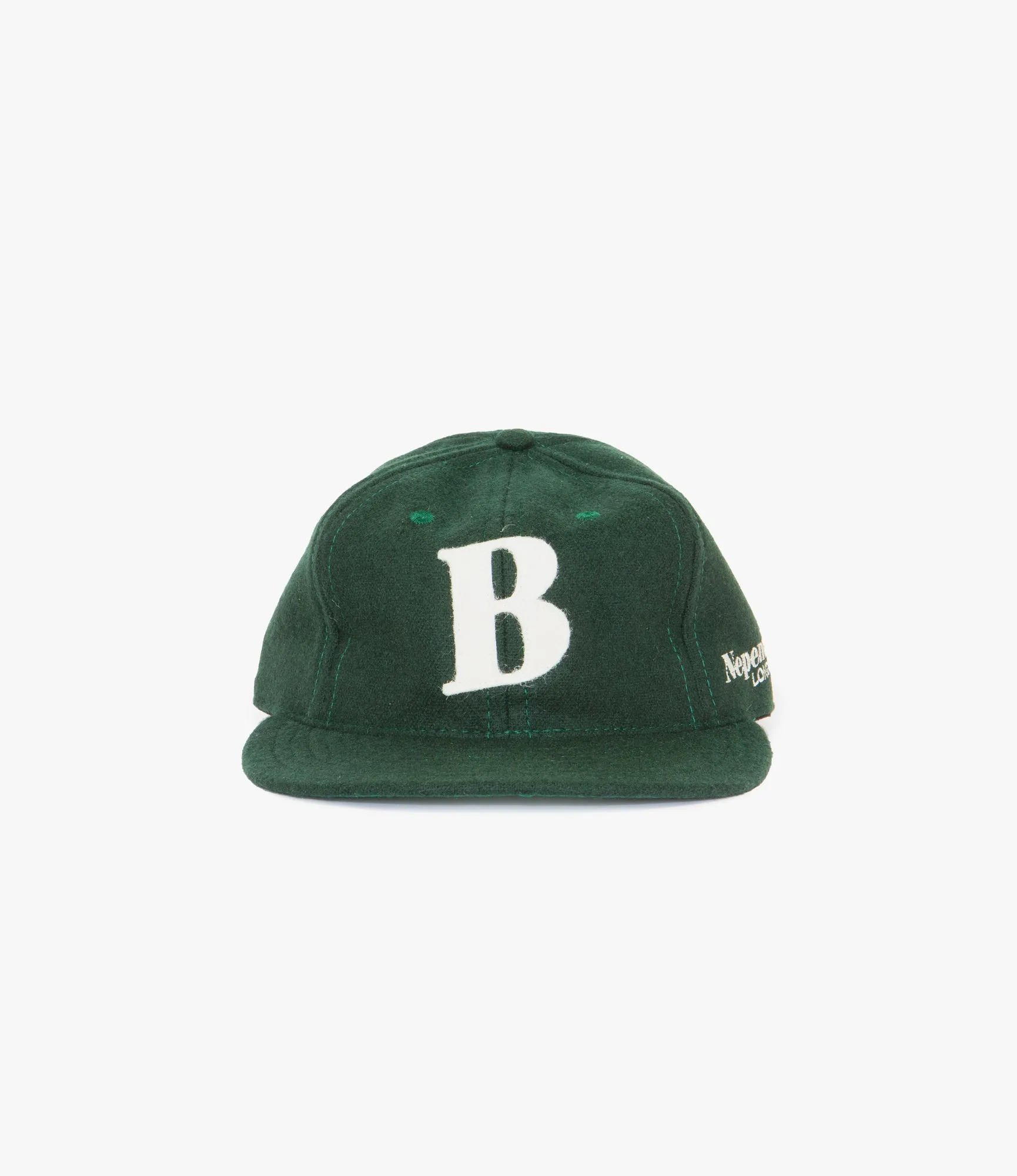 Baseball Cap – Bottle Green / Cream Wool