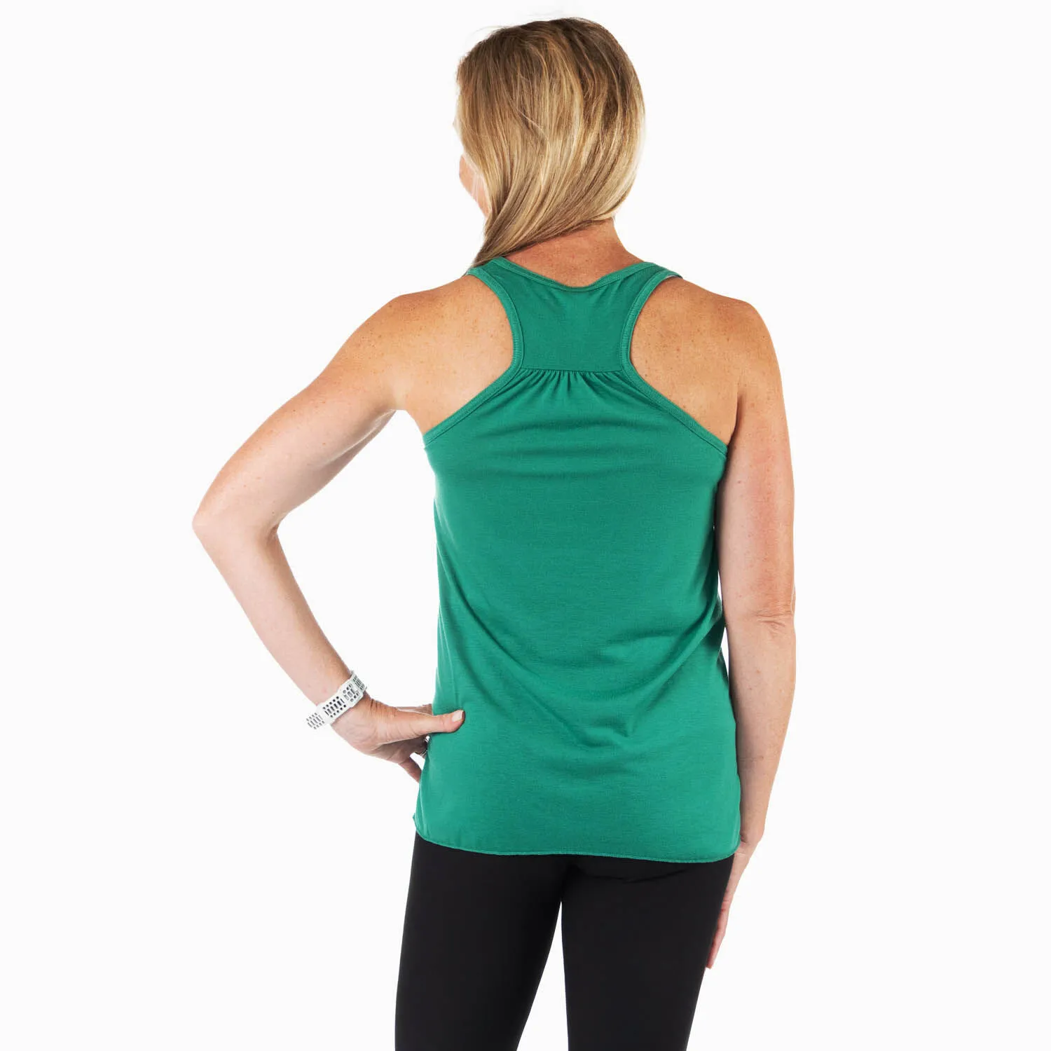 Basketball Flowy Racerback Tank Top - Slam Dunk Santa 